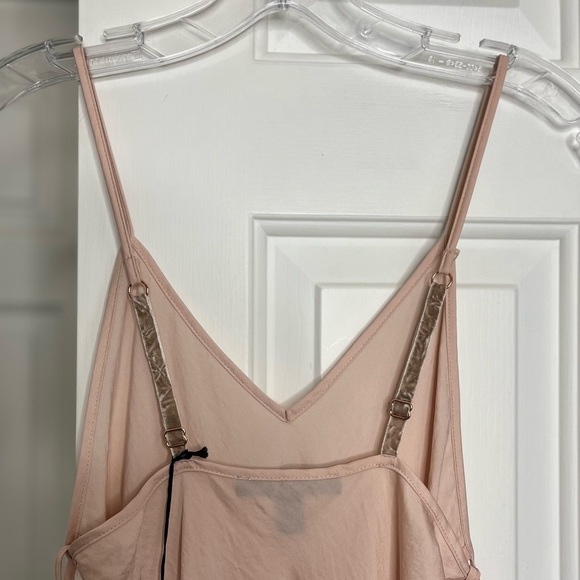 NWT Midnight Bakery Satin Bias Cut Chemise Slip Dress XS Rose - Picture 3 of 14